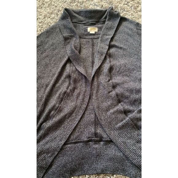NWOT Maeve ANTHROPOLOGIE Ingrid Cocoon Open Wrap Cardigan Gray SWEATER TOP - Picture 5 of 8
